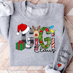 Aperturee - Elk Gift Grandma Kids Custom Christmas Sweatshirt