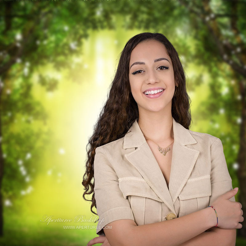 Aperturee - Enchanted Spring Forest Shiny Photoshoot Backdrop