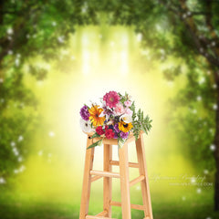 Aperturee - Enchanted Spring Forest Shiny Photoshoot Backdrop