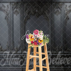 Aperturee - European Style Exquisite Relief Black Wall Backdrop
