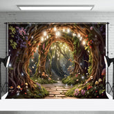 Aperturee - Fairy Tale Arch Branch Stone Steps Forest Backdrop