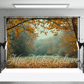 Aperturee - Fallen Leaves Trees Grass Autumn Backdrop For Photo
