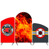 Aperturee Fighter Theme Black Red Birthday Party Arch Backdrop Kit