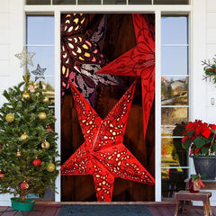 Aperturee - Fivepointed Star Christmas Door Cover Decoration