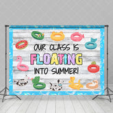 Aperturee - Floating Into Summer Swimming Pool Wooden Backdrop