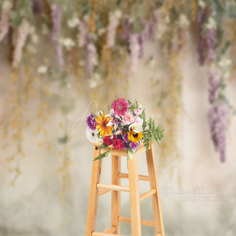 Aperturee - Floral Abstract Wall Photo Booth Backdrop For Studio