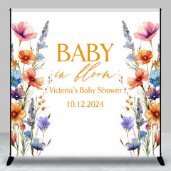 Aperturee - Floral Baby In Bloom Custom Gender Reveal Backdrop