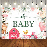 Aperturee - Floral Farm Cowboy Themed Baby Shower Backdrop