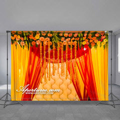 Aperturee - Floral Fiesta Celebration Happy New Year Backdrop