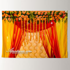 Aperturee - Floral Fiesta Celebration Happy New Year Backdrop