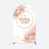 Aperturee - Floral Glitter Happy Mothers Day Arch Backdrop for Event