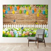 Aperturee - Floral Grass Yard With Butterfly Easter Backdrop