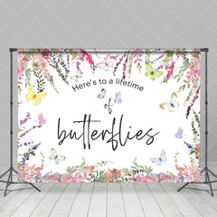 Aperturee - Floral Heres To A Lifetime Of Butterflies Backdrop