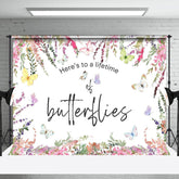Aperturee - Floral Heres To A Lifetime Of Butterflies Backdrop