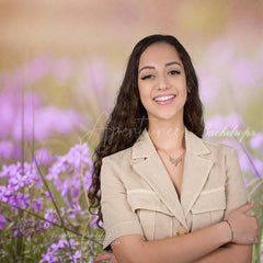 Aperturee - Flowers Sunset Purple Flowers Photography Backdrop
