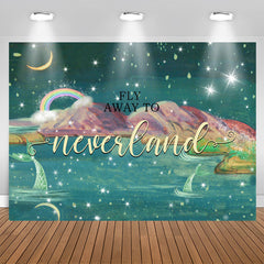 Aperturee - Fly Away To Neverland Winter Night Baby Shower Backdrop