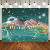 Aperturee - Fly Away To Neverland Winter Night Baby Shower Backdrop