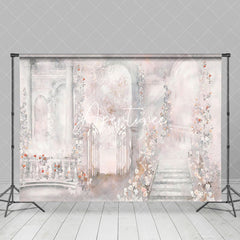 Aperturee - Foggy Wonderland Floral Building Backdrop For Party