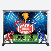 Aperturee - Football Field Player Trophy Sport Birthday Backdrop