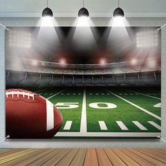 Aperturee - Football Field Site Spotlight Sports Party Backdrop