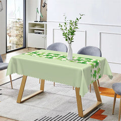 Aperturee - Fresh Light Green Clover St Patricks Day Tablecloth