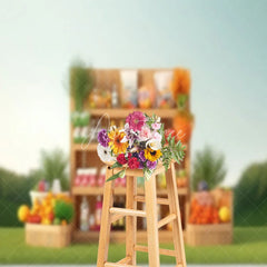Aperturee - Fruit Beverage Store Birthday Cake Smash Backdrops