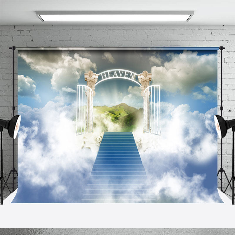 Aperturee - Funeral Heaven Door Ladder Steppe Cloud Backdrop