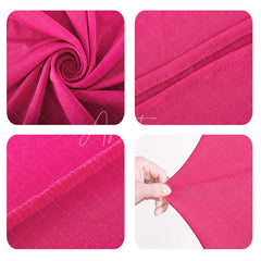 Aperturee - (Ship In 24HR) Fushcia Spandex Fit Round Top Backdrop Wedding Arch Cover