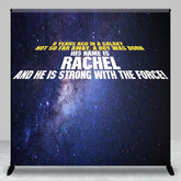 Aperturee - Galaxy Star Custom 8th Birthday Backdrop for Boy