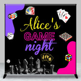 Aperturee - Game Night Cards Uno Black Custom Birthday Backdrop