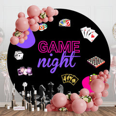 Aperturee - Game Night Cards Uno Round Happy Birthday Backdrop