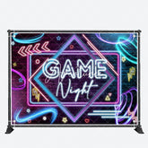 Aperturee - Game Night Neon Light Brick Wall Dance Backdrop