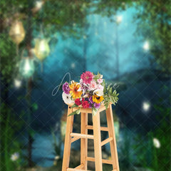 Aperturee - Garden Lake Butterfly Spring Photography Backdrop