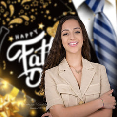 Aperturee - Gentleman Suit Gold Gift Fathers Day Backdrop Diy
