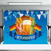 Aperturee - Germany Flag Blue Rhombus Oktoberfest Party Backdrop