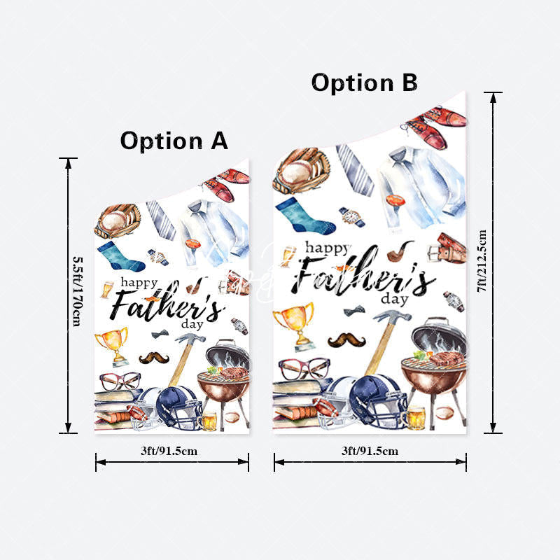 Aperturee - Gift Rugby Fathers Day Concave Oblique Arch Backdrop