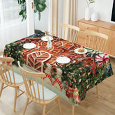 Aperturee - Gingerbread House Xmas Tree Christmas Tablecloth