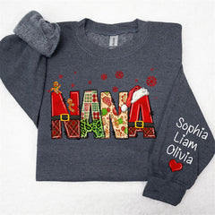 Aperturee - Gingerbread Santa Nana Custom Christmas Sweatshirt