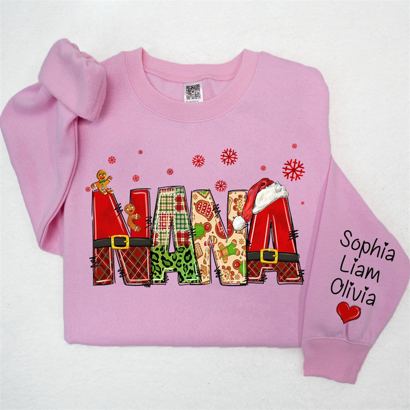 Aperturee - Gingerbread Santa Nana Custom Christmas Sweatshirt