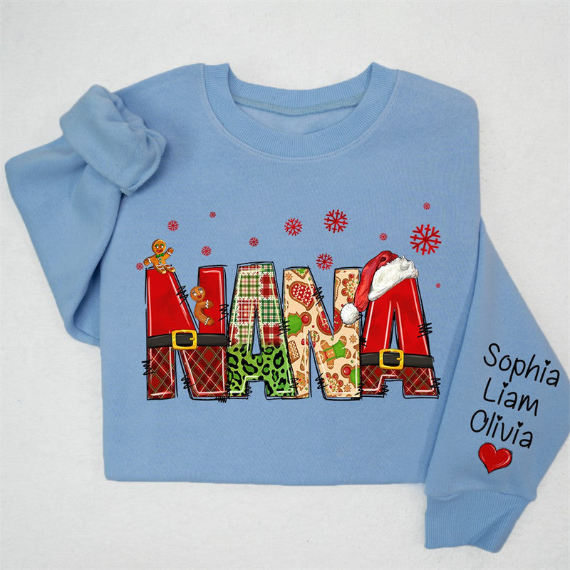 Aperturee - Gingerbread Santa Nana Custom Christmas Sweatshirt