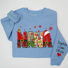 Aperturee - Gingerbread Santa Nana Custom Christmas Sweatshirt