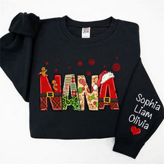 Aperturee - Gingerbread Santa Nana Custom Christmas Sweatshirt