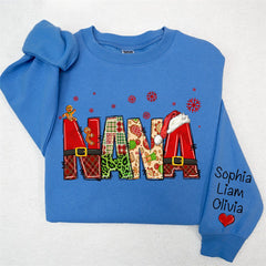Aperturee - Gingerbread Santa Nana Custom Christmas Sweatshirt
