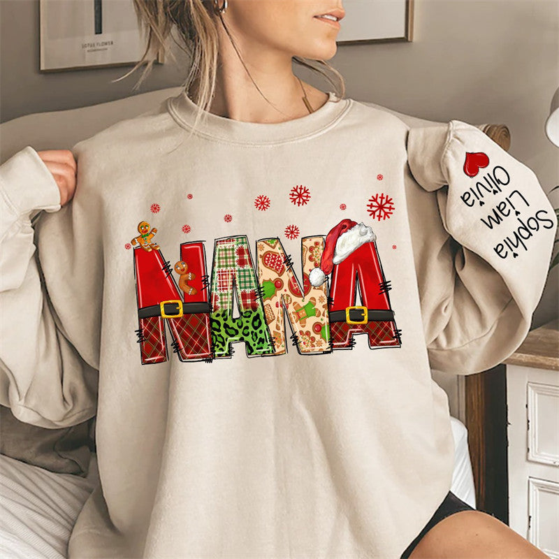 Aperturee - Gingerbread Santa Nana Custom Christmas Sweatshirt
