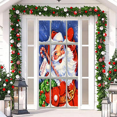 Aperturee - Glass Window Santa Claus Merry Christmas Door Cover