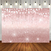 Aperturee - Glitter And Pink Simple Theme Happy Birthday Backdrop