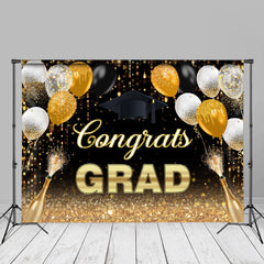 Aperturee - Glitter Balloon Champagne Bokeh Grad Backdrop For Photo