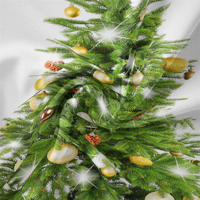 Aperturee - Glitter Bauble Pinetree Christmas Tapestry Wall Deco