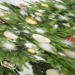 Aperturee - Glitter Bauble Pinetree Christmas Tapestry Wall Deco