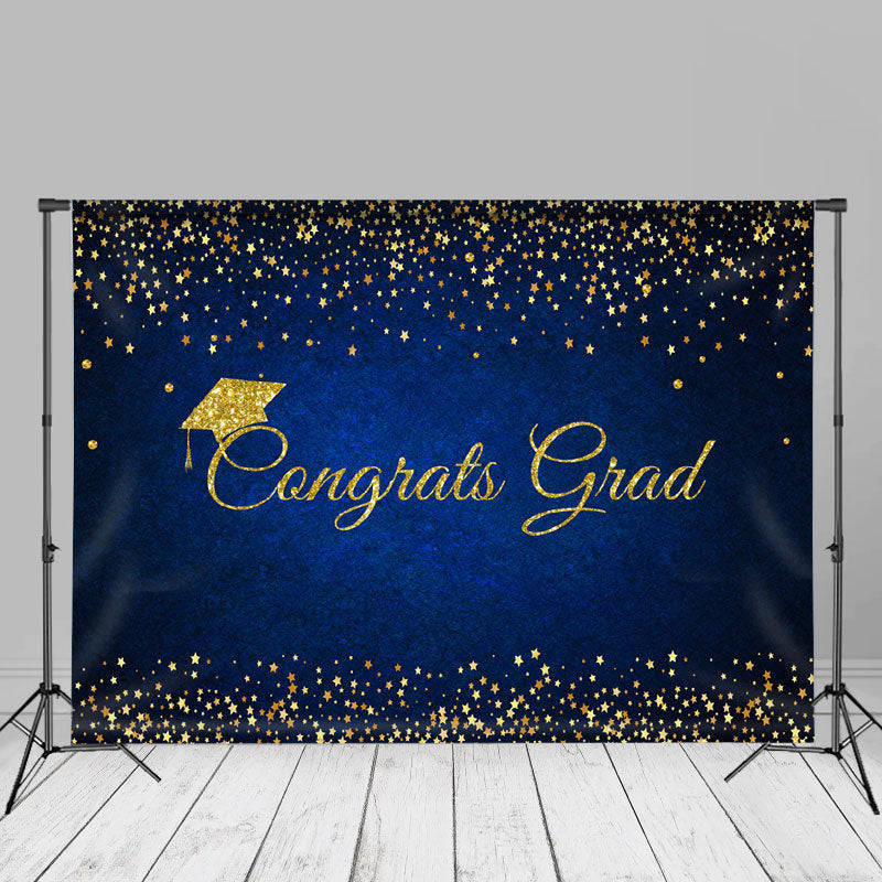 Aperturee - Glitter Blue Congrats Grad Photoshoot Backdrop